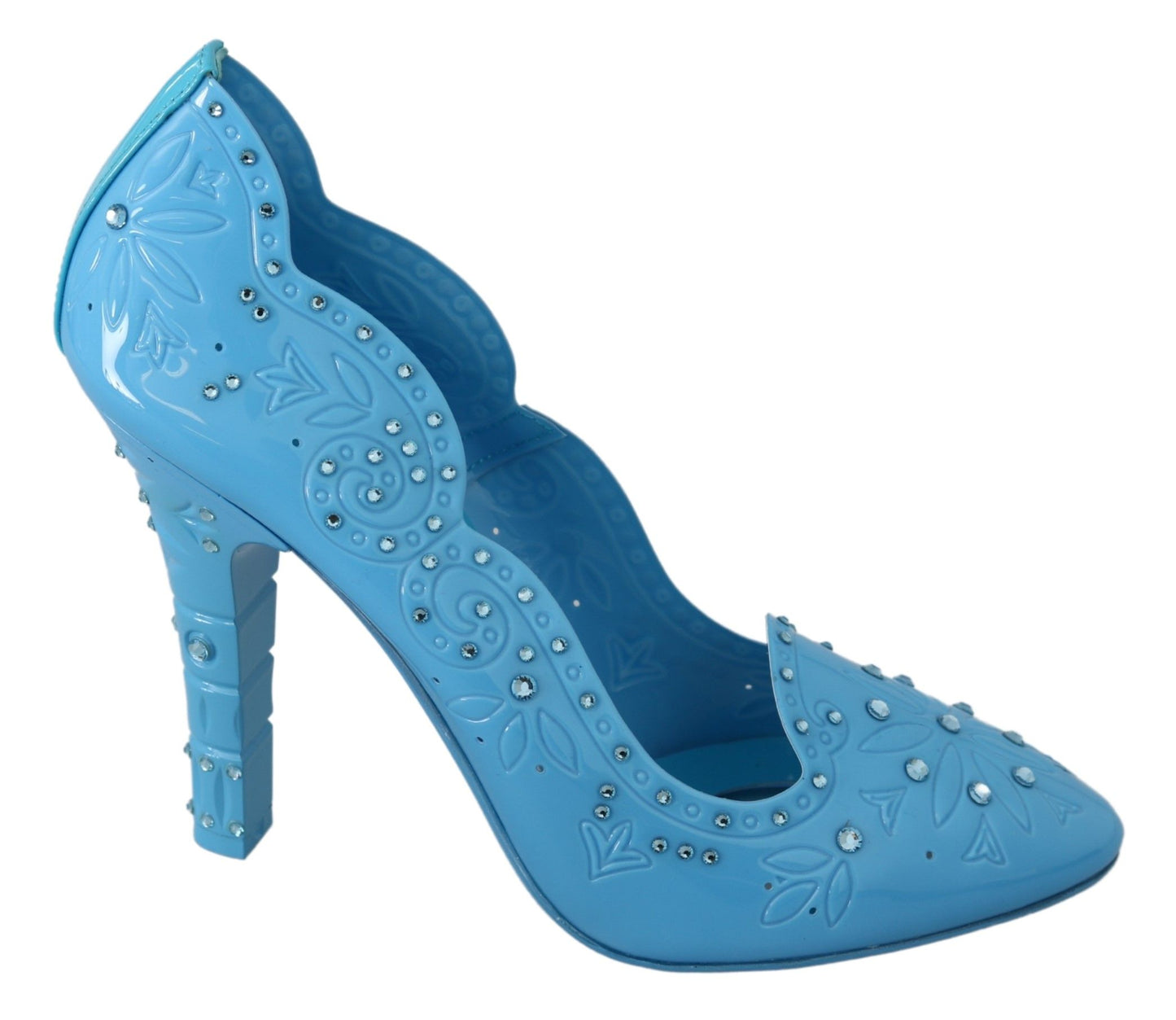 Dolce & Gabbana Crystal Embellished Blue Cinderella Pumps