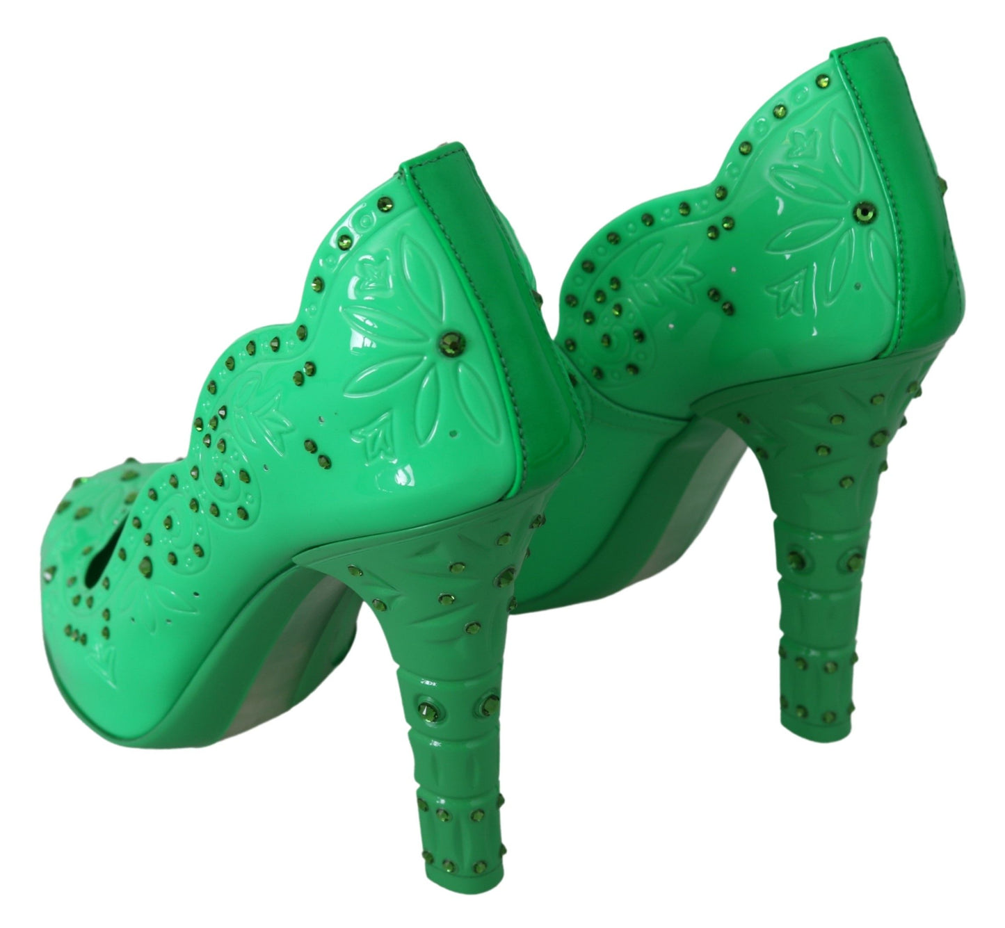 Dolce &amp; Gabbana - Enchanteurs escarpins Cendrillon en cristal - Vert luxuriant