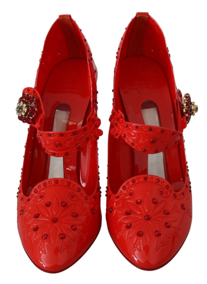 Escarpins Cendrillon en cristal rouge Dolce &amp; Gabbana