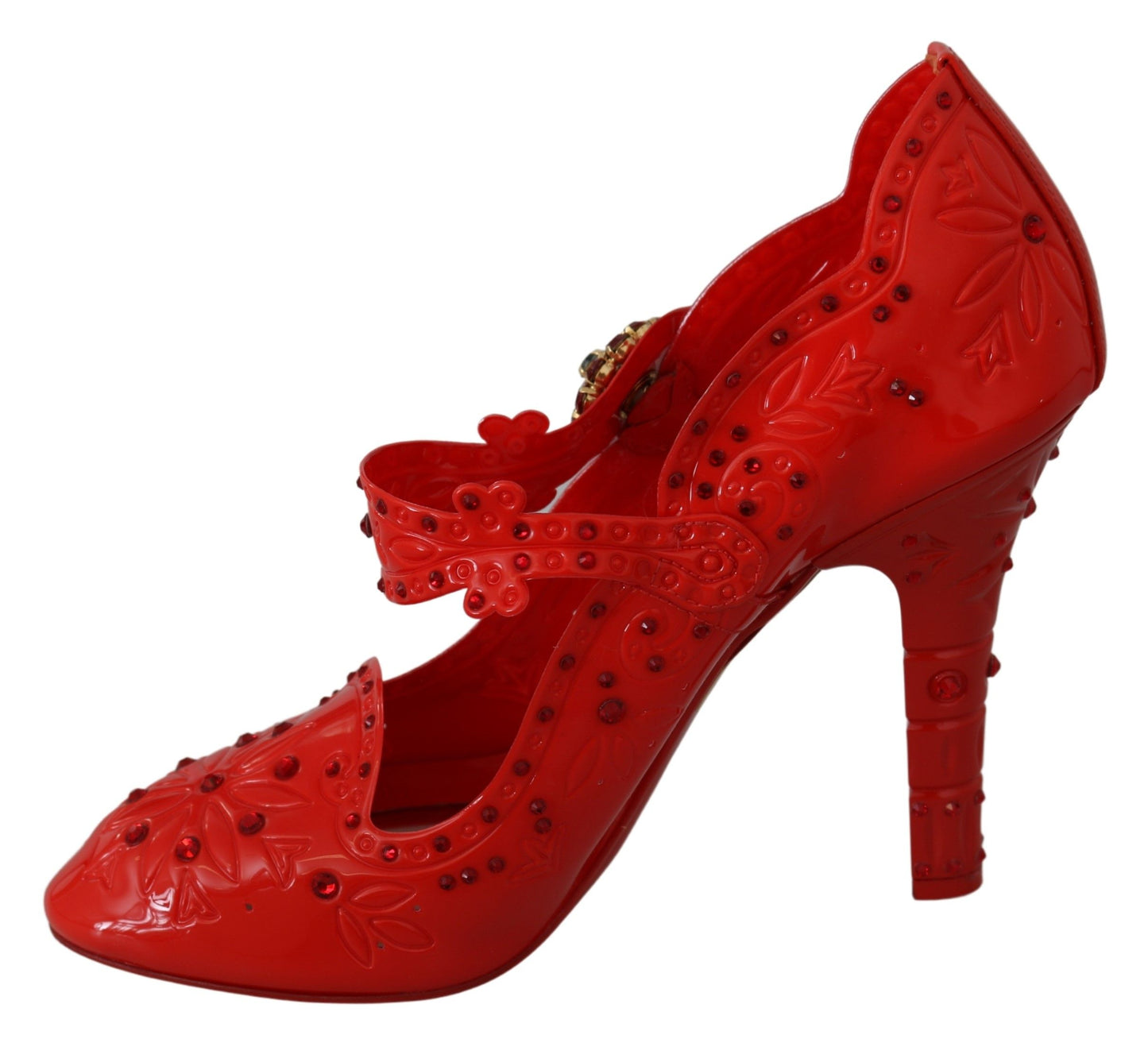 Escarpins Cendrillon en cristal rouge Dolce &amp; Gabbana