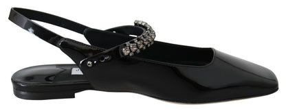 Jimmy Choo Zapatos planos Mahdis de charol negro