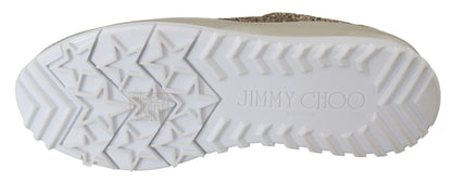 Jimmy Choo Zapatillas Monza Antiguas De Cuero Dorado