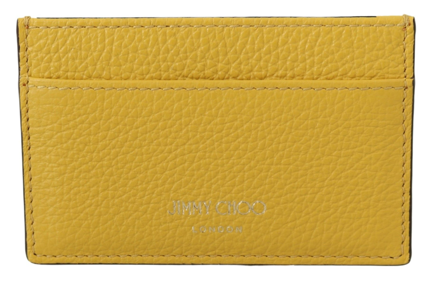 Porte-cartes en cuir jaune soleil Jimmy Choo