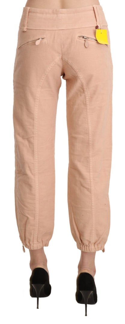 Ermanno scervino pantalon raccourci en coton beige