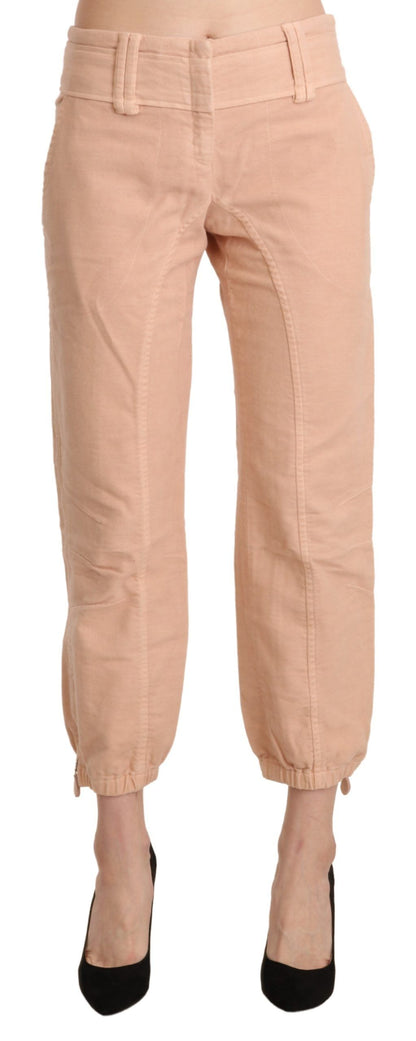 Ermanno scervino pantalon raccourci en coton beige