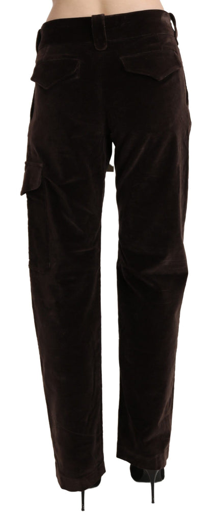 Ermanno Scervino - Pantalon cargo taille haute - Marron sophistiqué