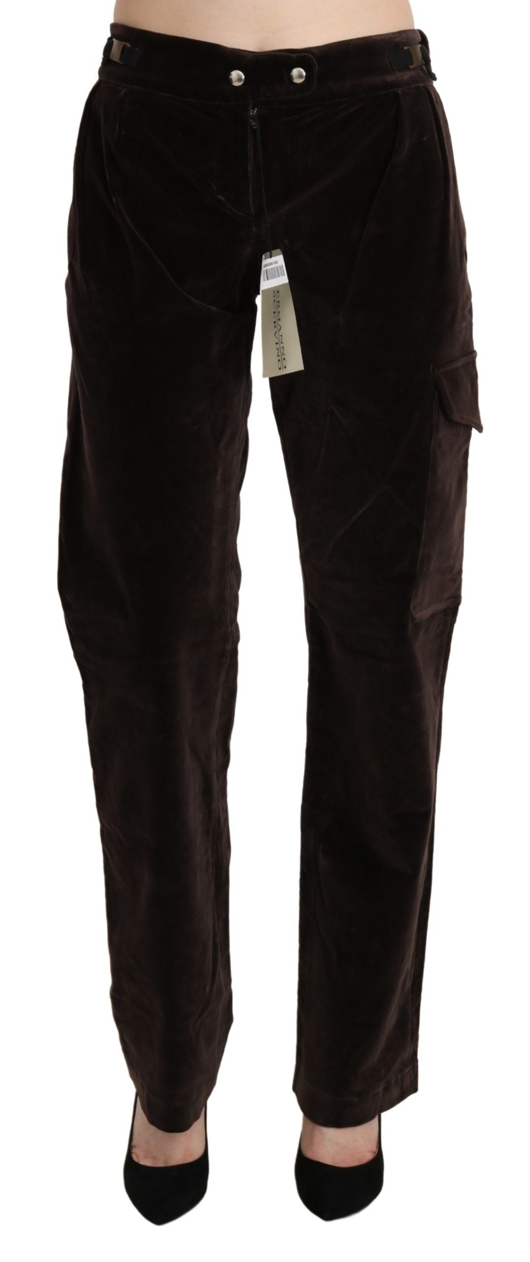 Ermanno Scervino - Pantalon cargo taille haute - Marron sophistiqué