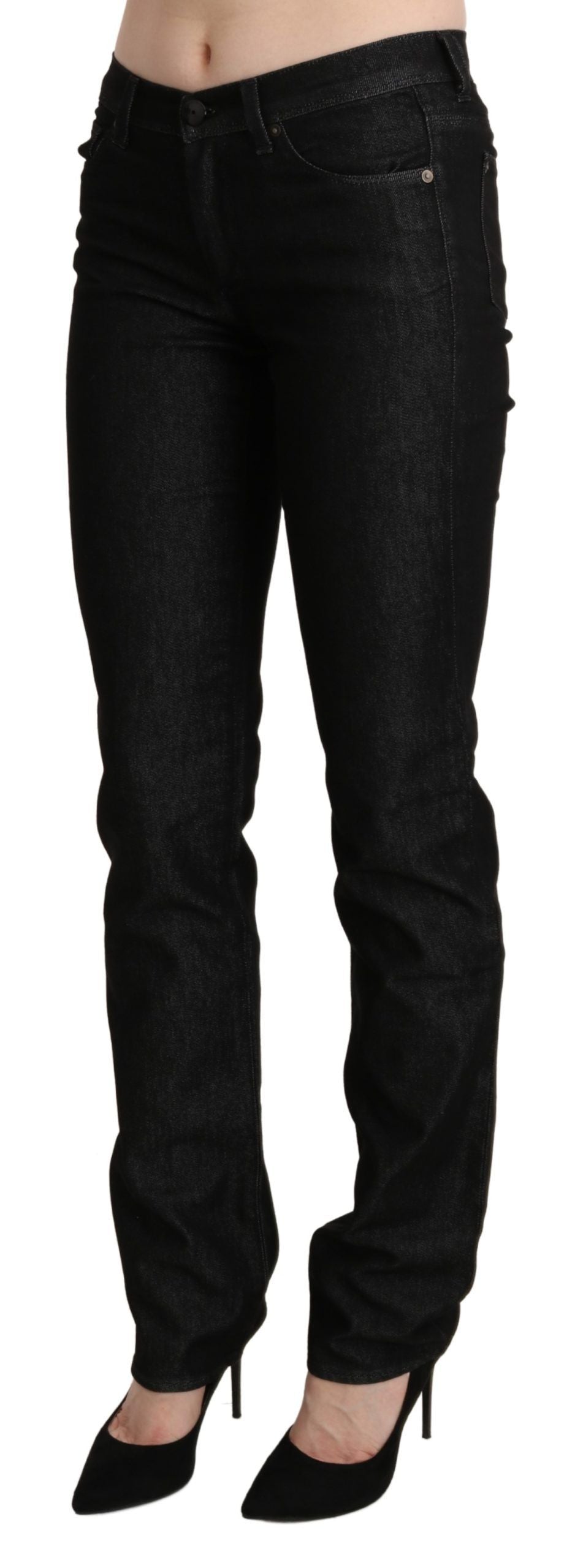 Ermanno scervino jean skinny taille moyenne noir