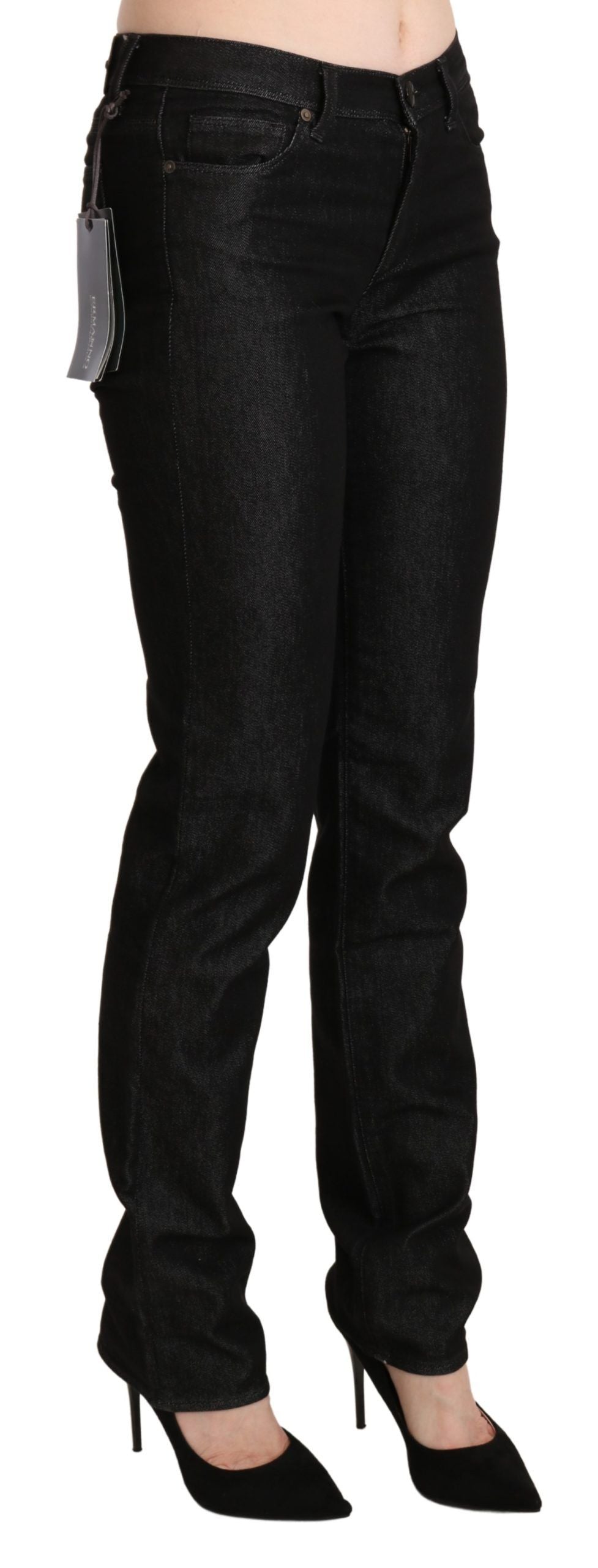 Ermanno scervino jean skinny taille moyenne noir