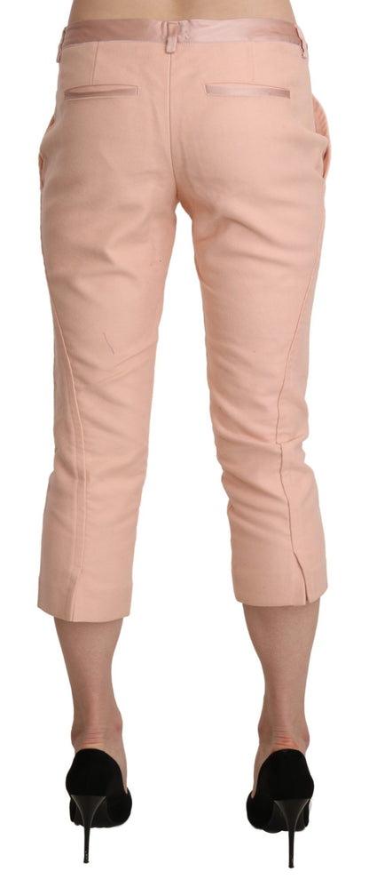 Ermanno scervino pantalon capri skinny rose