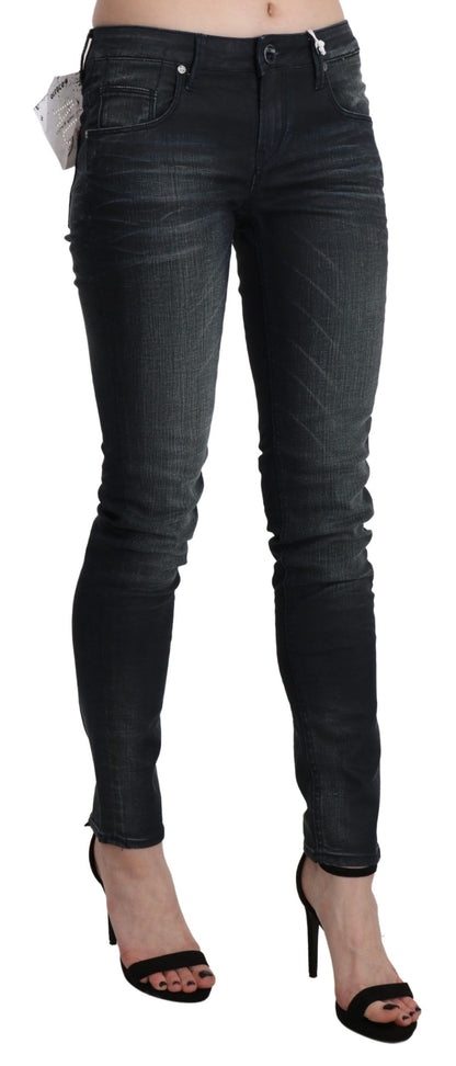 Jean skinny noir taille basse Acht