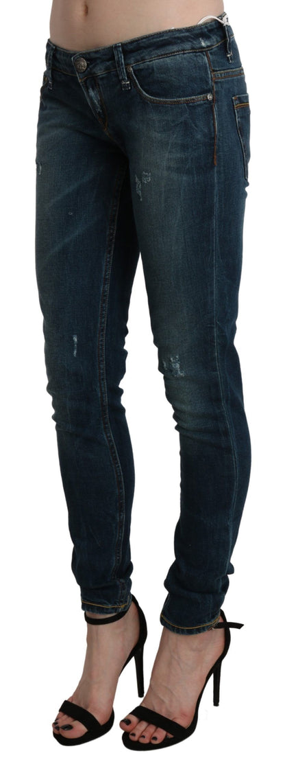 Acht jean skinny taille basse élégant - bleu délavé