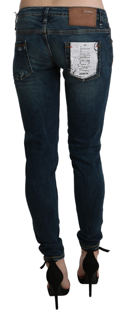 Acht jean skinny taille basse élégant - bleu délavé