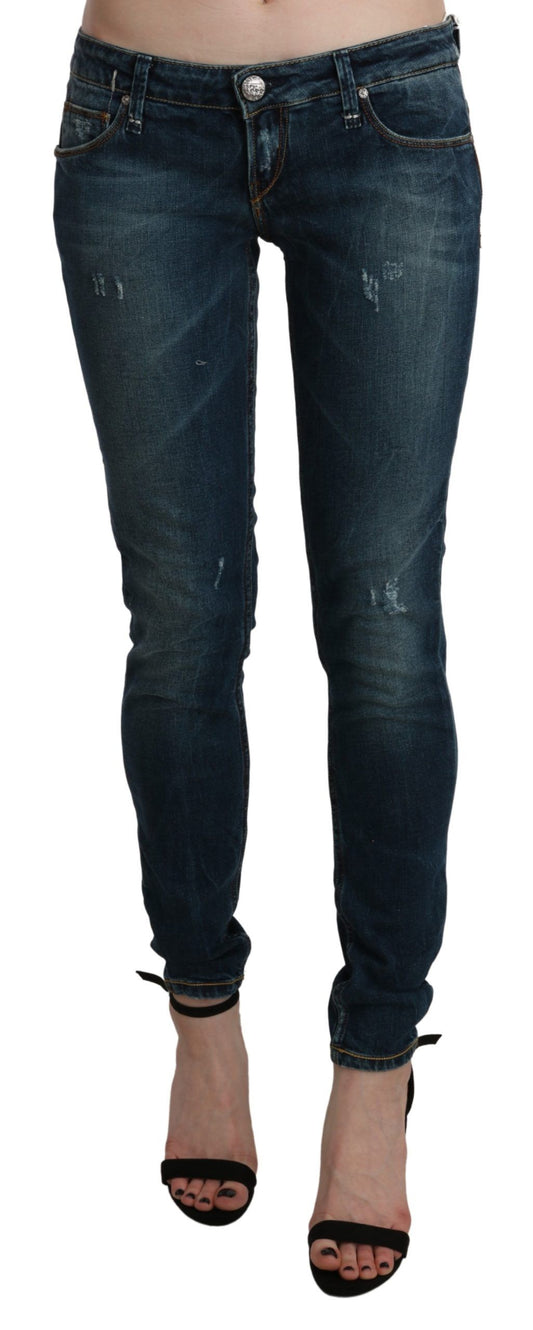 Acht jean skinny taille basse élégant - bleu délavé