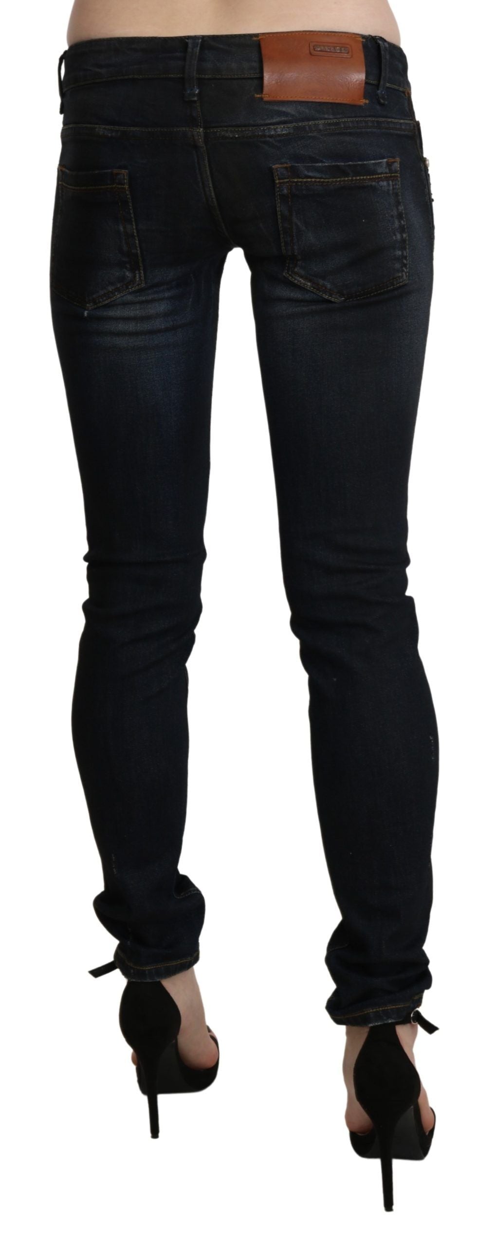 Jean skinny noir taille basse Acht