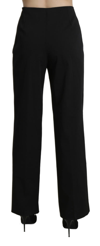 Pantalon droit noir taille haute Bencivenga