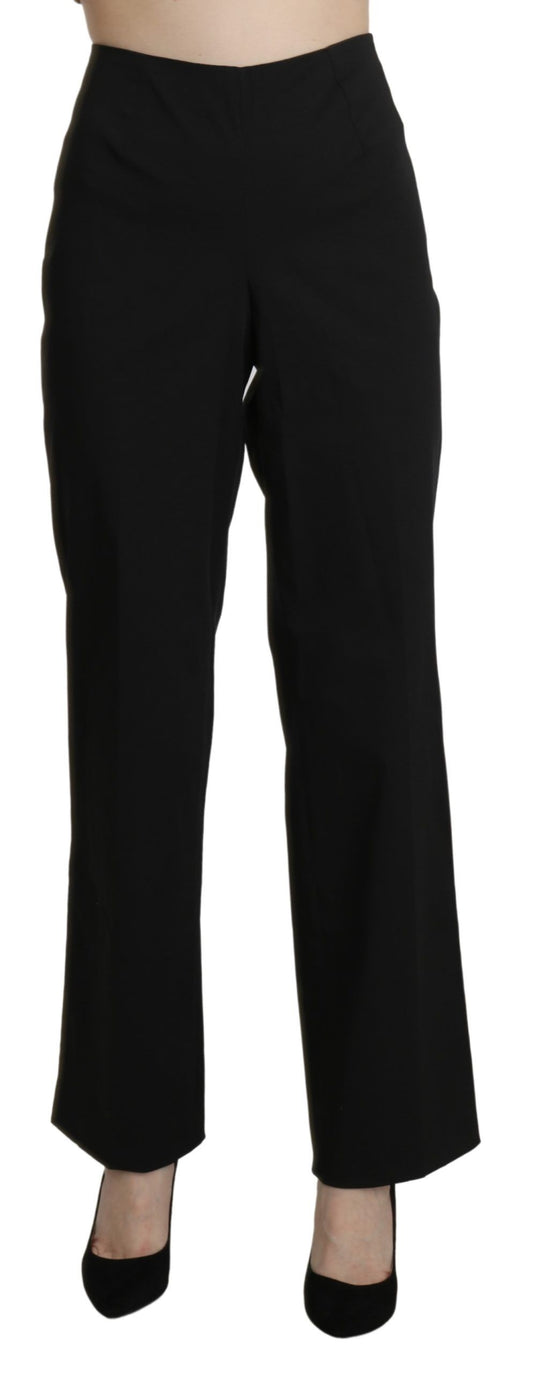 Pantalon droit noir taille haute Bencivenga