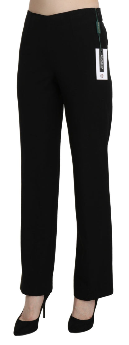 Bencivenga pantalon droit taille haute noir