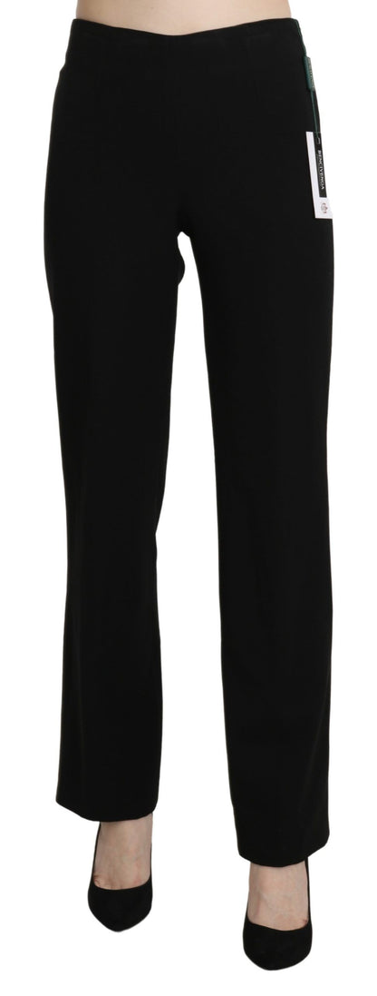 Bencivenga pantalon droit taille haute noir