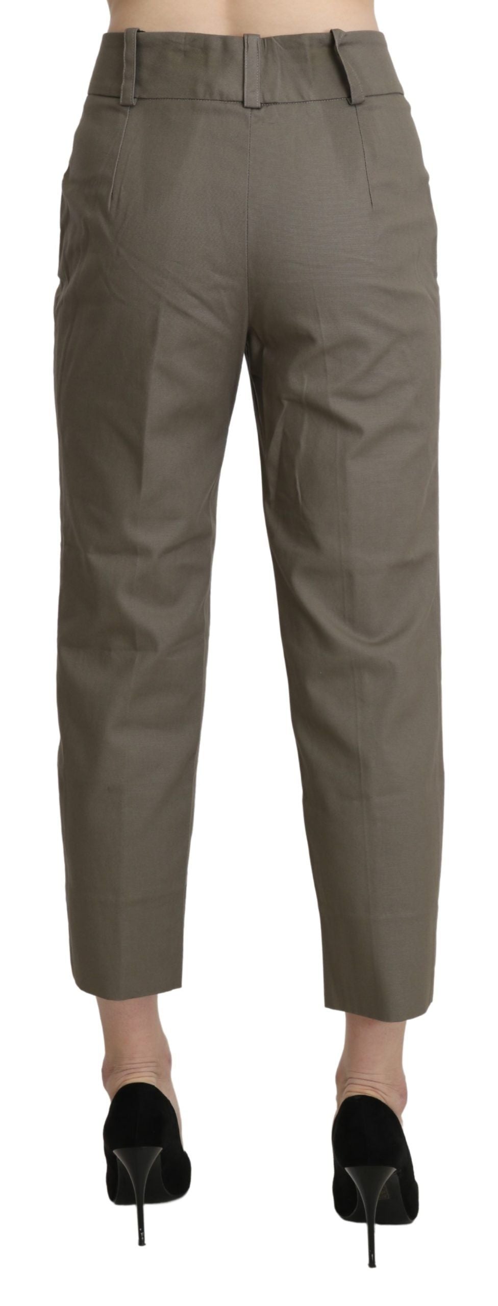 BENCIVENGA Elegantes pantalones cortos de cintura alta en gris