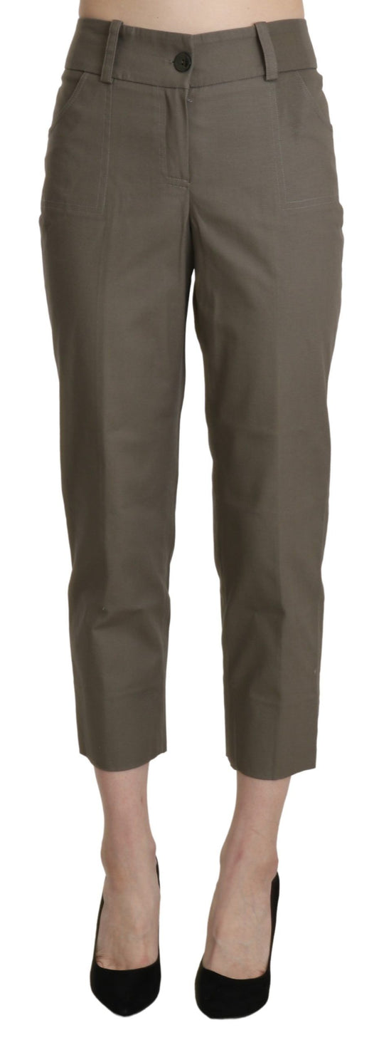 Bencivenga - Pantalon court taille haute - Gris