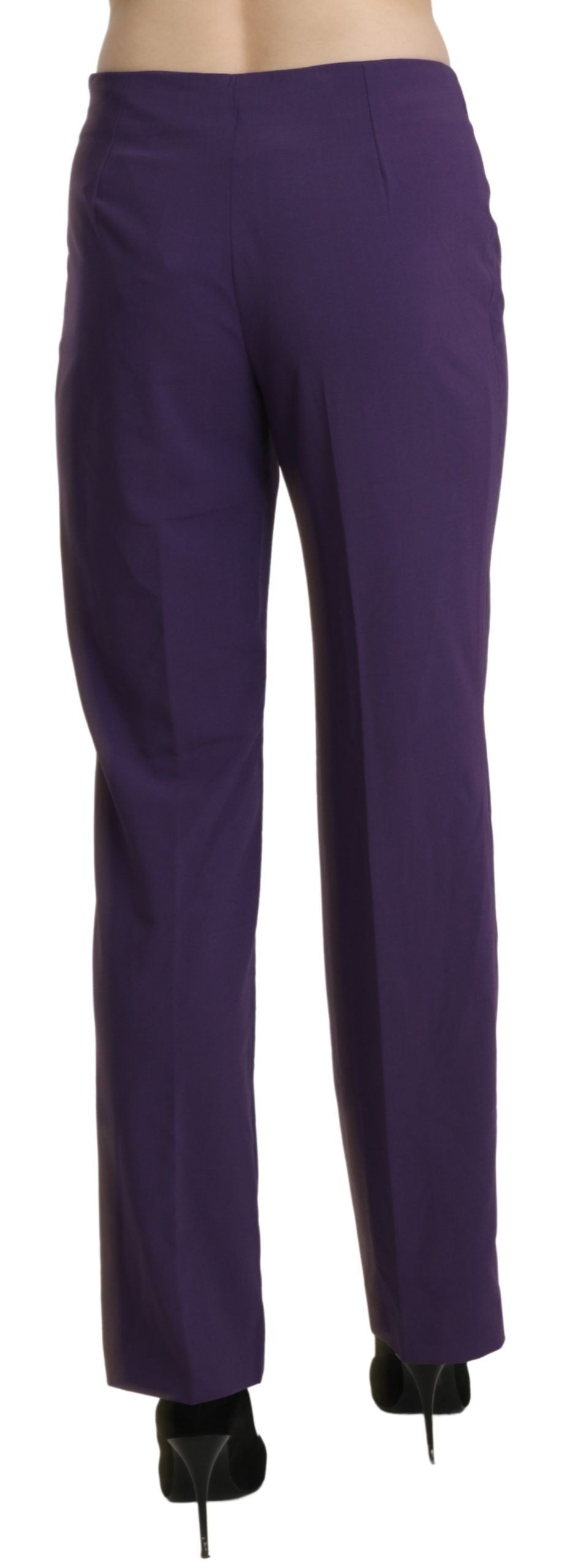 Pantalon droit violet taille haute Bencivenga