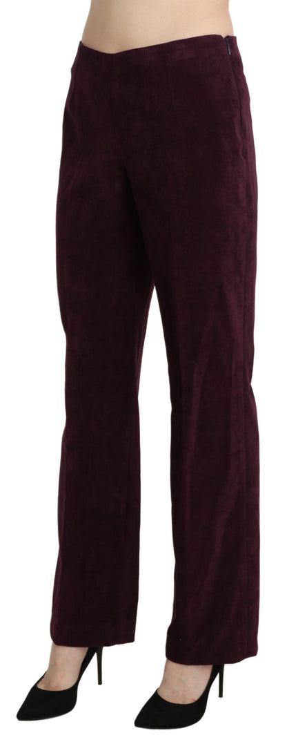 Pantalon droit violet taille haute Bencivenga