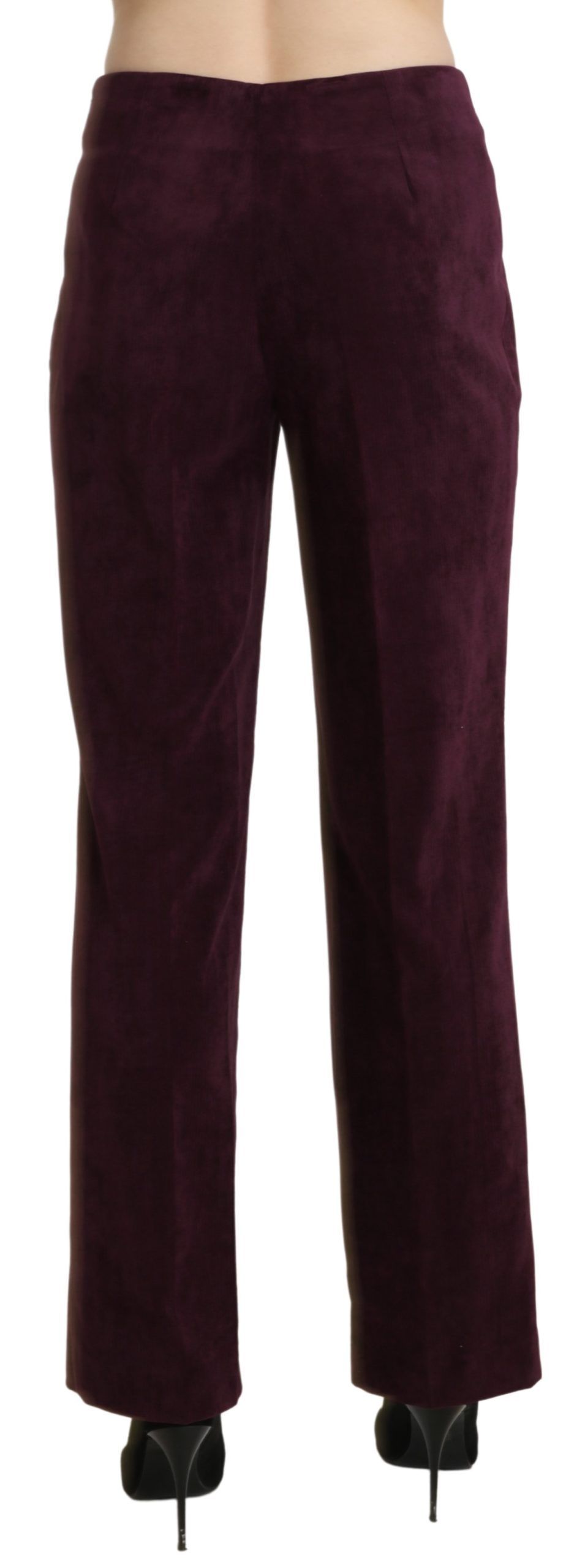 Pantalon droit violet taille haute Bencivenga