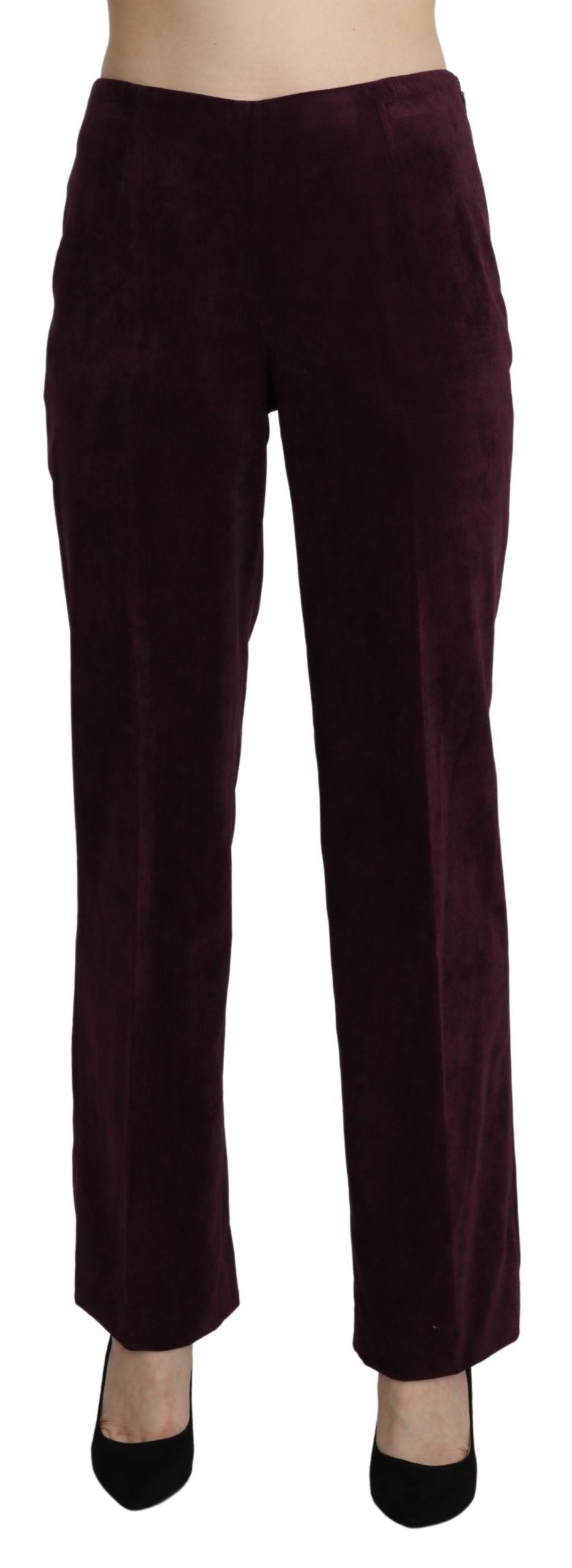 Pantalon droit violet taille haute Bencivenga