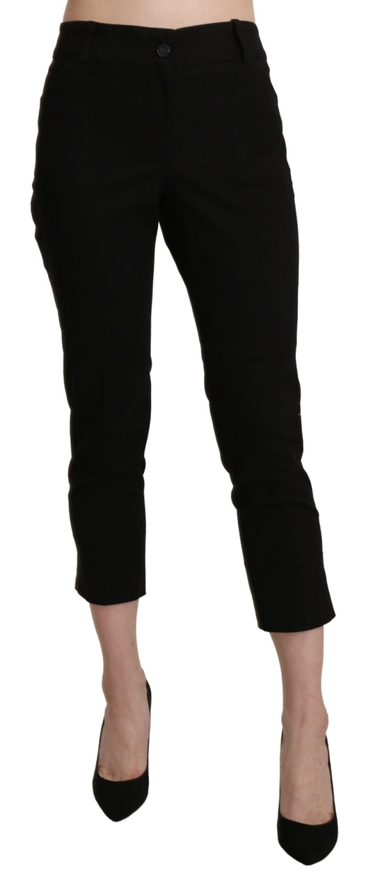 Bencivenga pantalon court taille haute noir