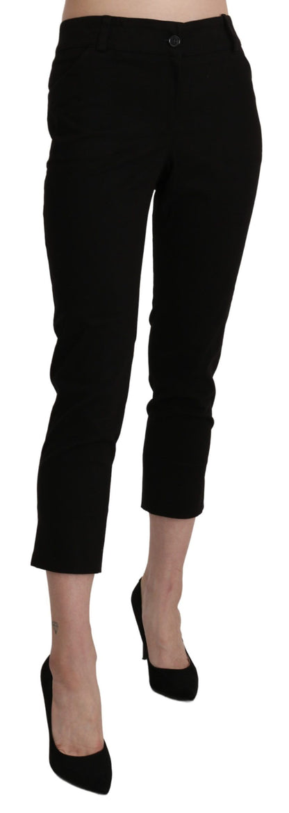 Bencivenga pantalon court taille haute noir