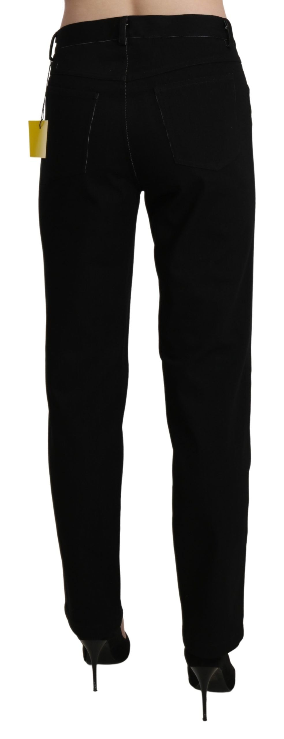 BENCIVENGA Pantalón Negro Recto Elegante de Talle Alto