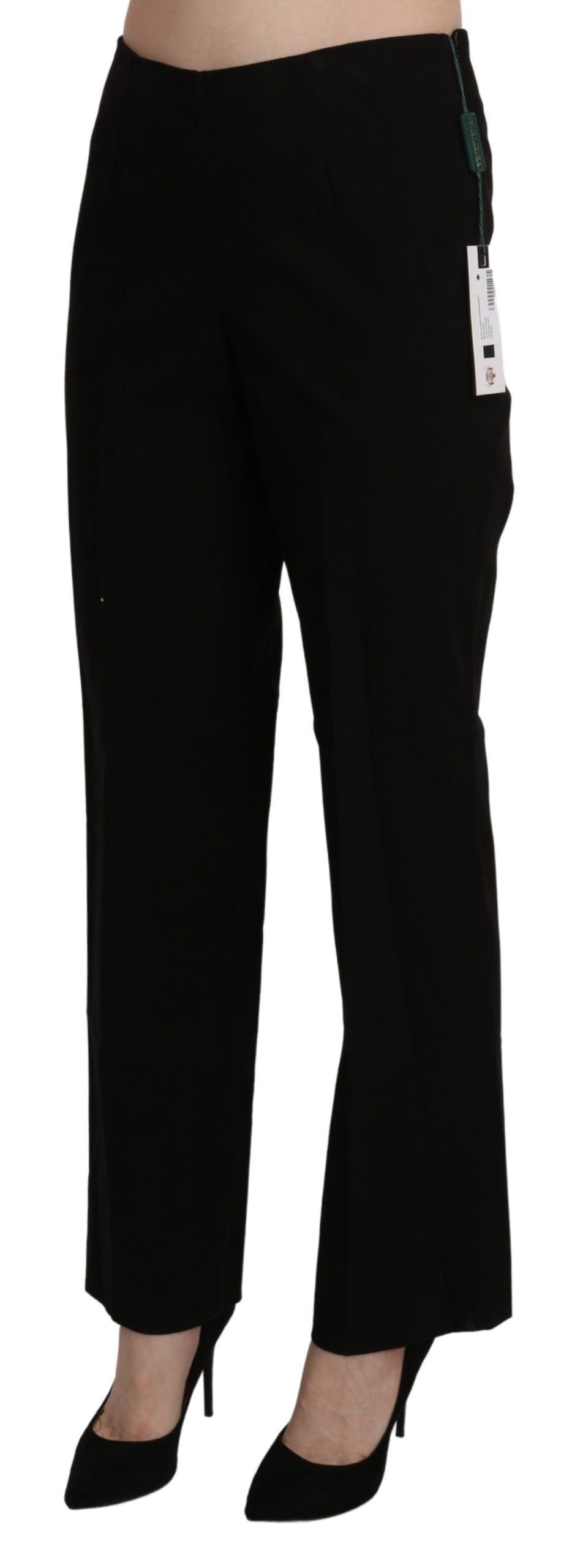 Pantalon droit noir taille haute Bencivenga