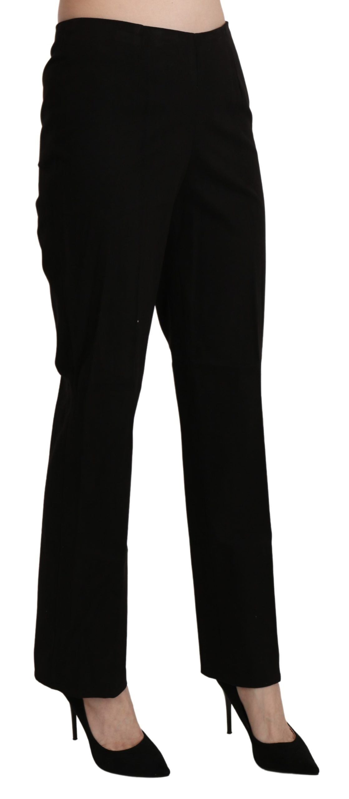 Pantalon droit noir taille haute Bencivenga