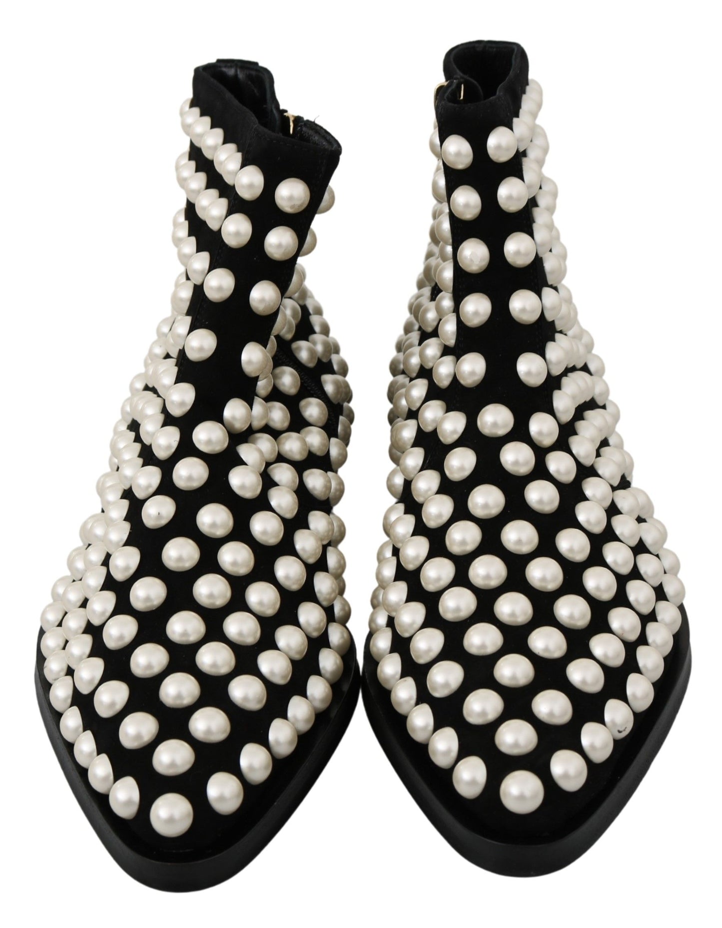 Bottines en daim noir Dolce &amp; gabbana avec perles