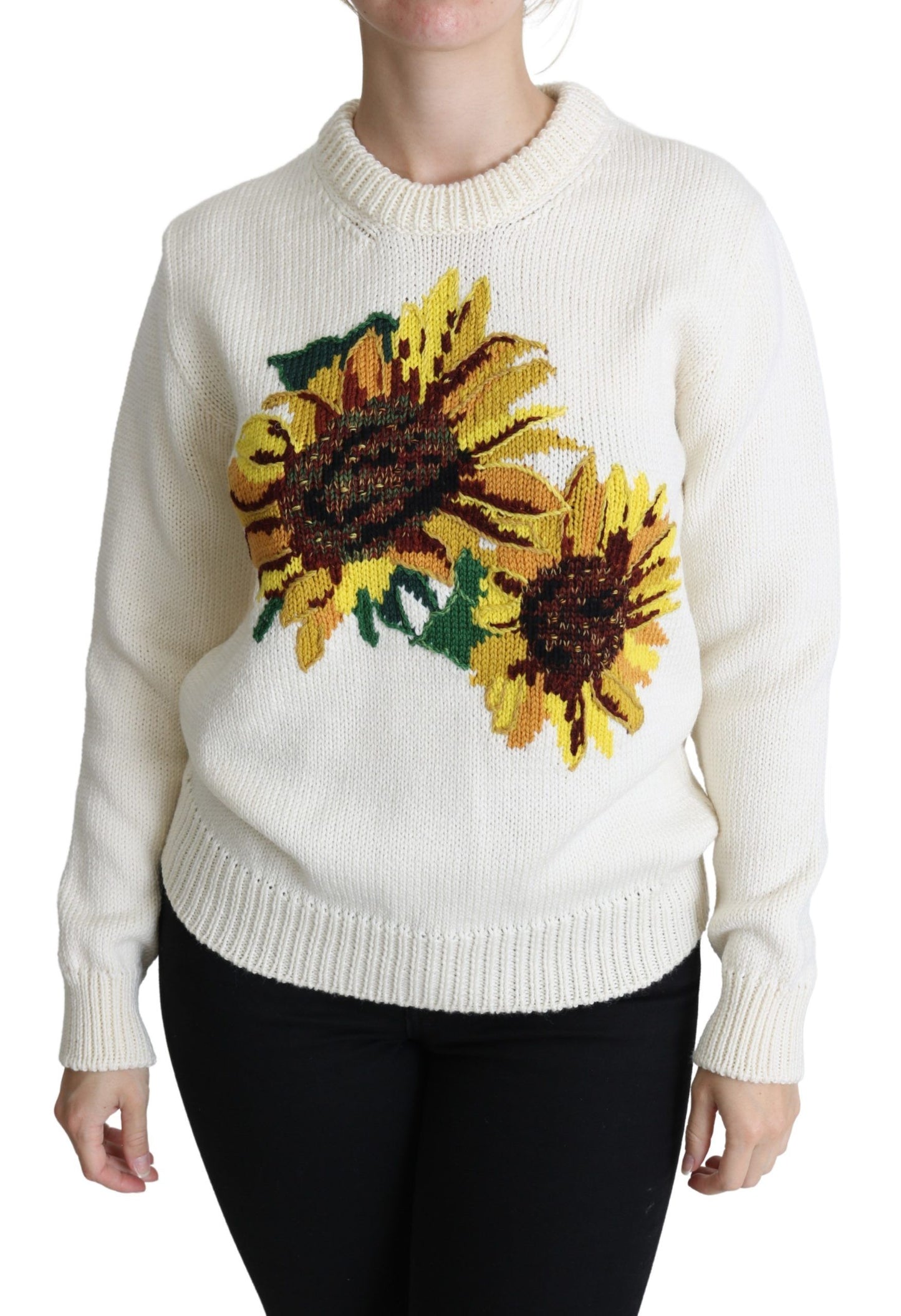 Pull tournesol tricoté Dolce &amp; gabbana