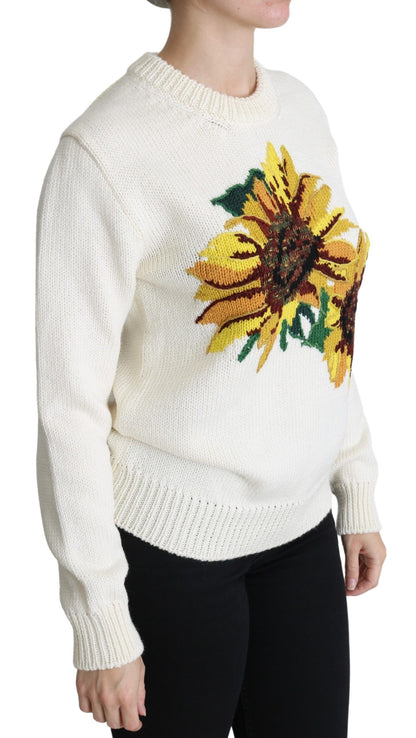 Pull tournesol tricoté Dolce &amp; gabbana