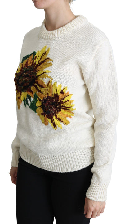 Pull tournesol tricoté Dolce &amp; gabbana