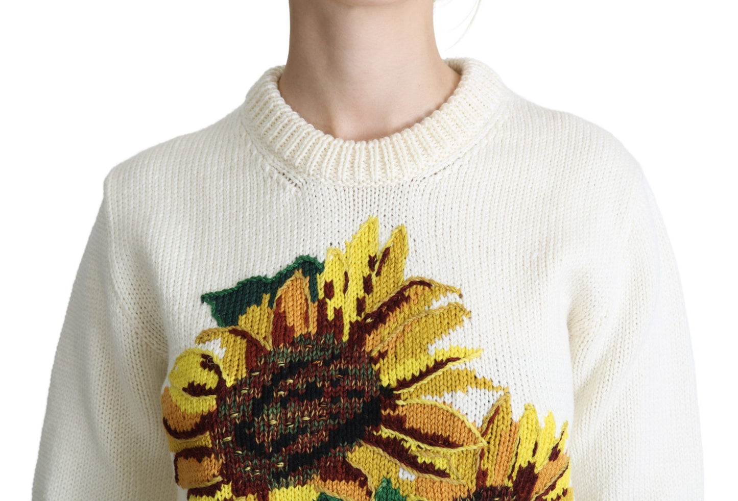 Pull tournesol tricoté Dolce &amp; gabbana