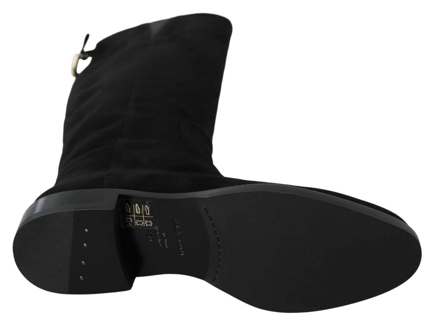 Dolce &amp; gabbana bottes hauteur genou en daim noir