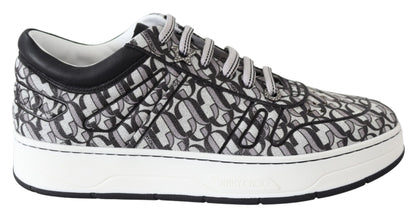 Jimmy Choo Zapatillas Hawaii con purpurina plateada y negra