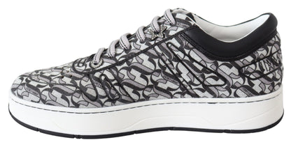 Jimmy Choo Zapatillas Hawaii con purpurina plateada y negra