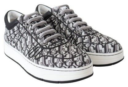 Jimmy Choo Zapatillas Hawaii con purpurina plateada y negra