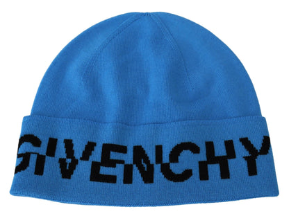 Bonnet en laine Givenchy avec logo noir signature