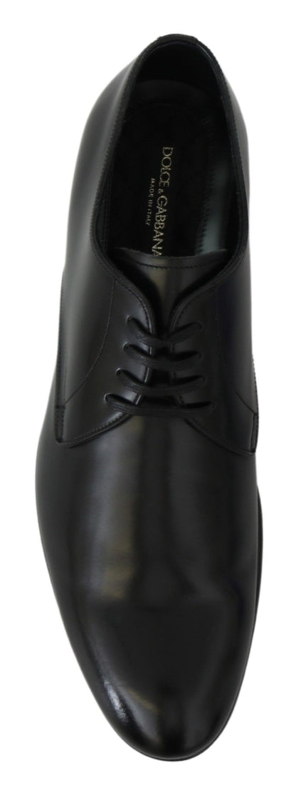 Derbies en cuir noir Dolce &amp; Gabbana