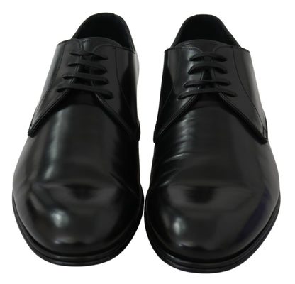 Derbies en cuir noir Dolce &amp; Gabbana