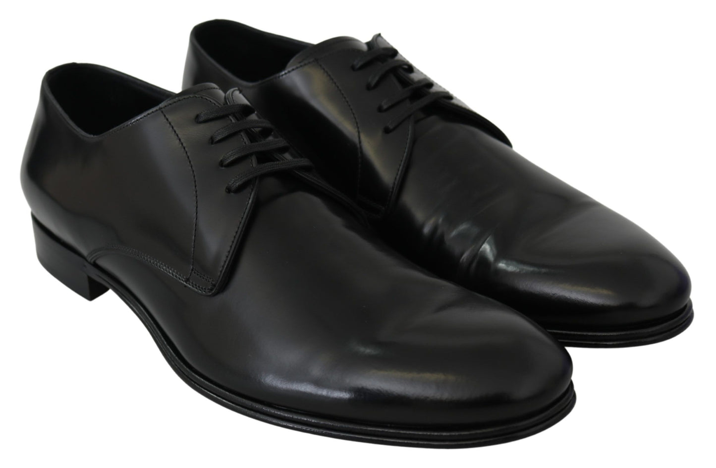 Derbies en cuir noir Dolce &amp; Gabbana