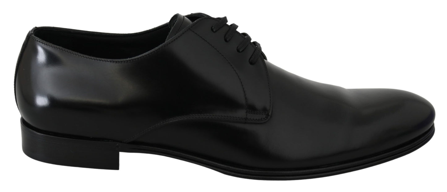 Derbies en cuir noir Dolce &amp; Gabbana