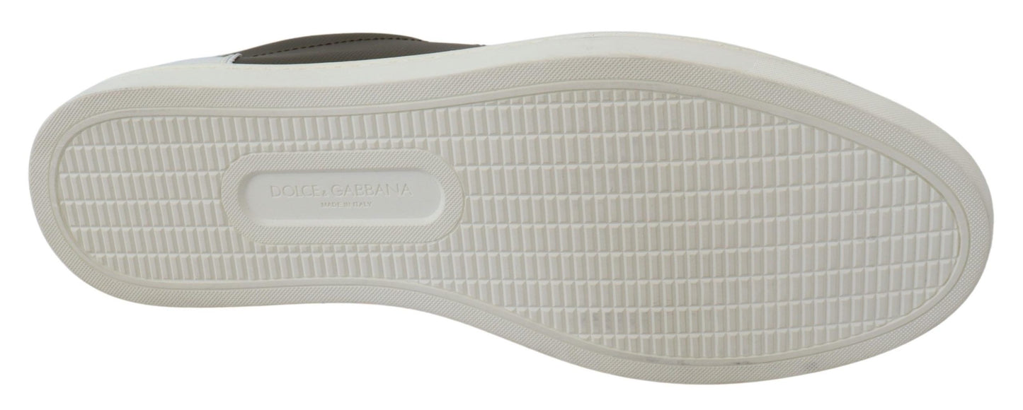 Dolce &amp; Gabbana baskets basses en cuir blanc élégant