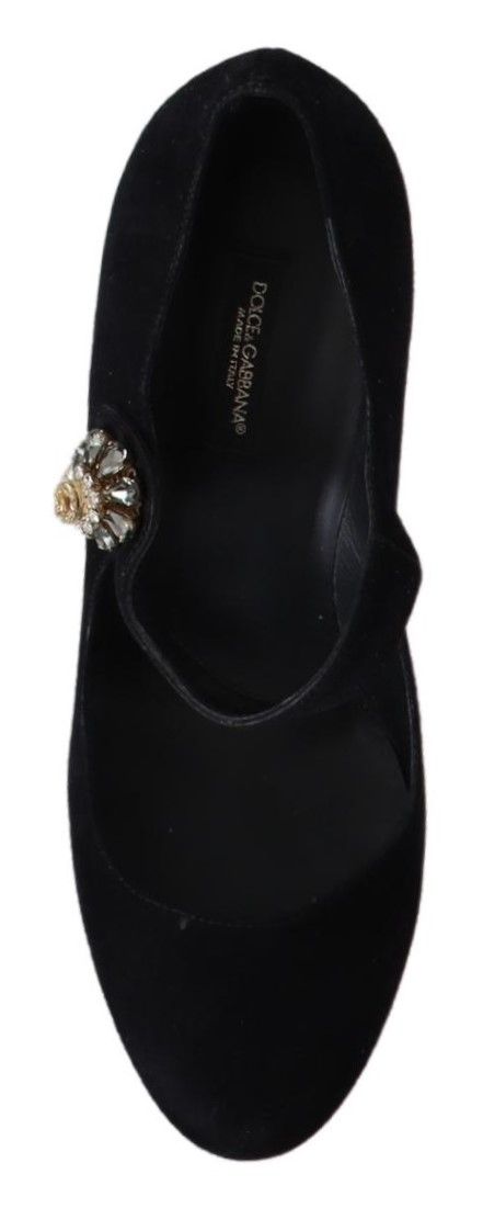 Escarpins Mary Janes en daim noir Dolce &amp; Gabbana